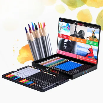 

60pcs Assorted Art Pencils Set Including Charcoal Pencil Watercolor Metallic Color Pencils for Paint Sketching Drawing Coloring