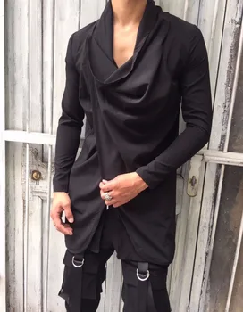 

New 2018 men's long-sleeved shirt in autumn Korean version of self-cultivation long-sleeved shirt hair stylist new shirt tide