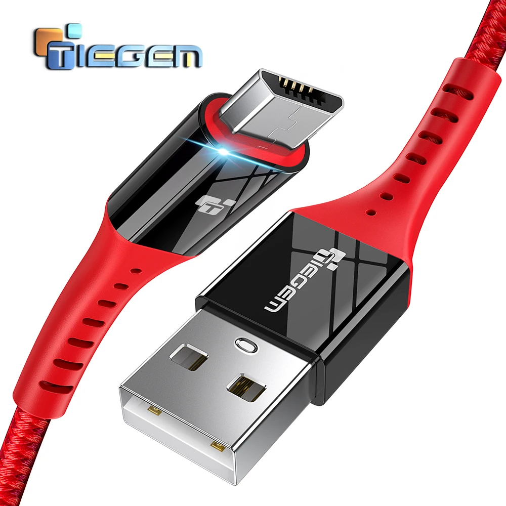 TIEGEM Micro USB кабель 2A Быстрая зарядка USB кабель для передачи данных для samsung Xiaomi Tablet Android usb зарядный шнур Microusb зарядный кабель