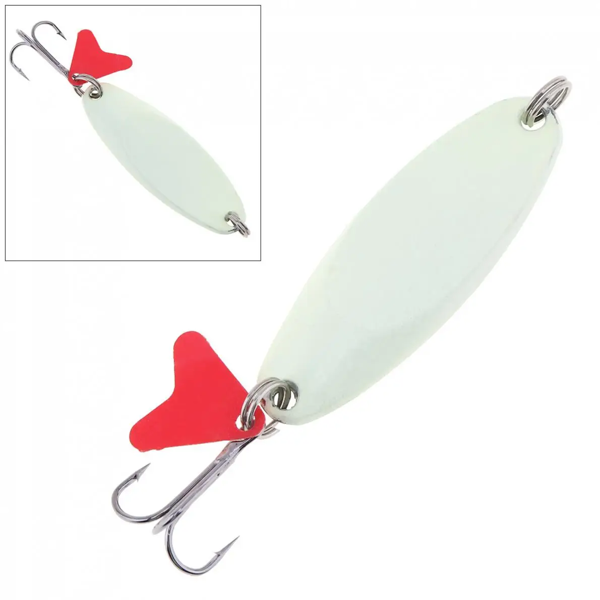 

14g Metal Sequin Spinner Luminous Anti-corrosion Fishing Lures with Treble Hook