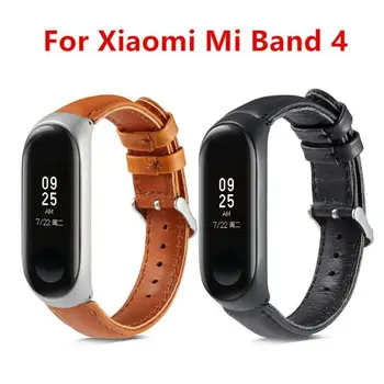 

Watch Band for Xiaomi Mi Band 4 Leather Strap Leather Wrist Compatible Strap for Mi Band 4 Accessories Bracelet Miband 3 Strap