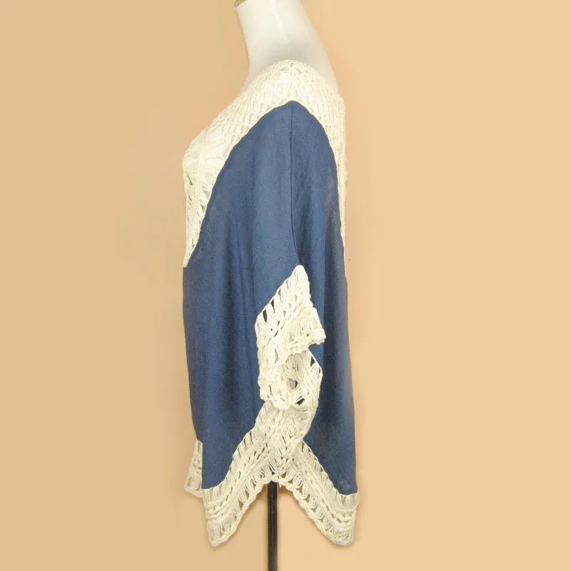 Lace Crochet Knitted Boho Shirt Lace Crochet Knitted Boho Shirt