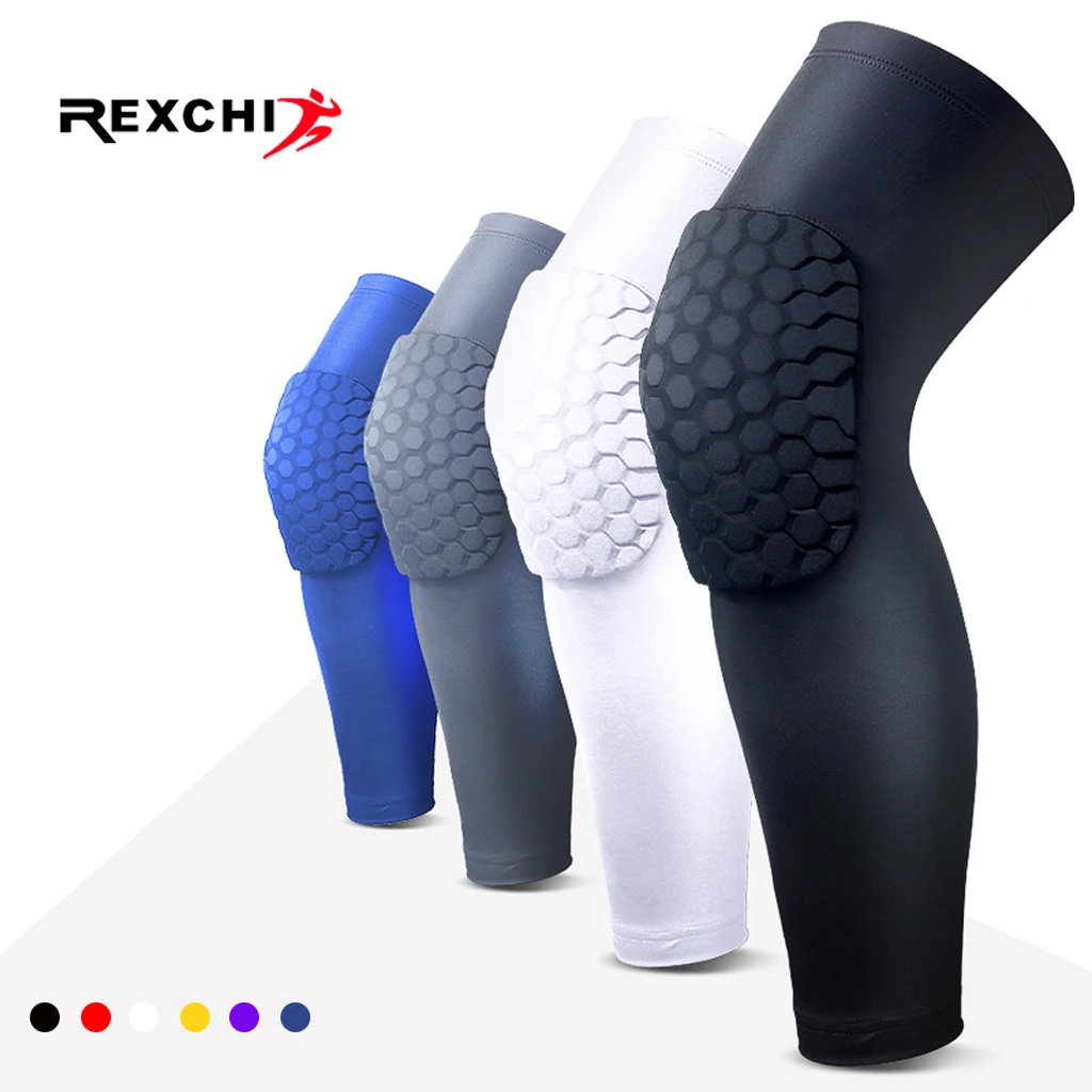 REXCHI 1 قطعة العسل الركبة منصات كم كرة السلة هدفين مرونة نيباد واقية الرضفة رغوة دعم الكرة الطائرة دعم