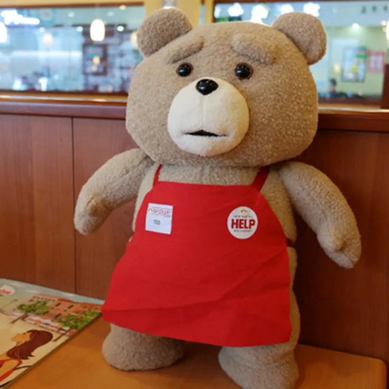 thumbnail image 1 of 8 styles Movie Teddy Bear Ted 2 Plush Toys In Apron Soft Stuffed Animals Plush 45cm A birthday present for a good friend, 1 of 5