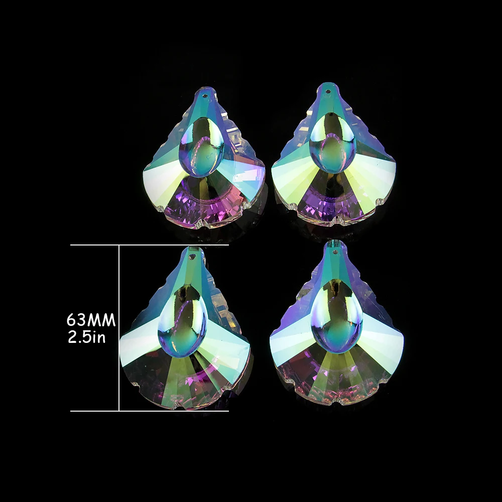 63mm 10pcs/Lot Crystal Chandelier Trimming Parts Machine Cut Crystal