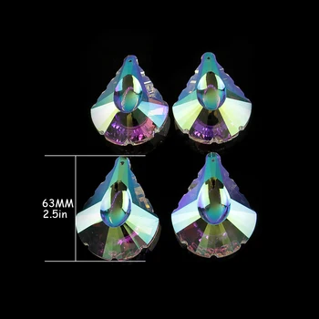 

63mm 10pcs/Lot Crystal Chandelier Trimming Parts Machine Cut Crystal Chandelier Part Pendant Free Shipping