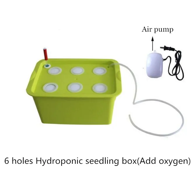 Главная гидропоники коробка для рассады 6/11/24 Отверстия Крытый сад Шкатулка-комод беспочвенной рост посевов комплект пузырь кашпо кассеты для рассады