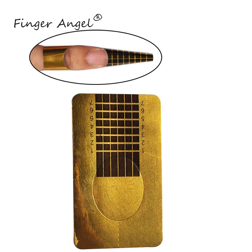 

Finger Angel 50/100/500PCS Nail Forms Nail Art Guide Paper Curve Nails Gel UV Extension French DIY Manicure Tool Chablon Form