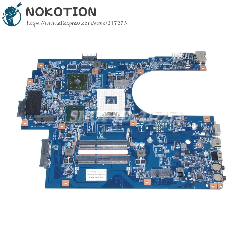 NOKOTION MB. N9Q01.001 MBN9Q01001 материнская плата для ноутбука acer aspire 7741G основная плата 09923-1M 48.4HN01.011 HM55 DDR3