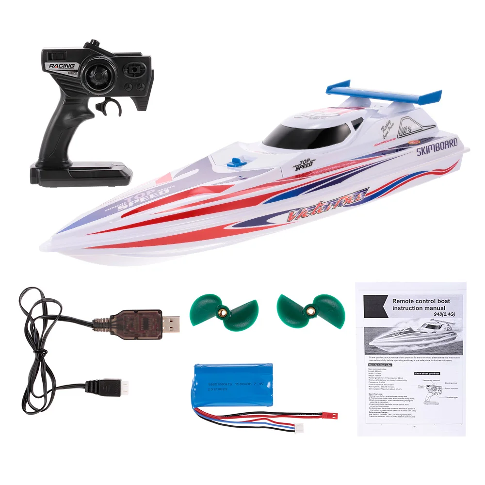 

Goolsky RC Boat Shipping HQ948 2.4GHz RC Remote Control Speedboat RC Ship Boy Gift Kids Toy
