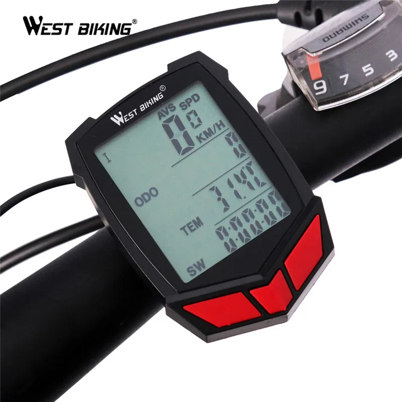 WEST BIKING Bike font b Computer b font Wireless 20 Functions Speedometer Odometer Cycling font b