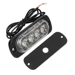 2 шт. 4 светодиодный 12-24 В Грузовой Автомобиль Strobe Flash Light сбоку Предупреждение внимание белый свет лампы