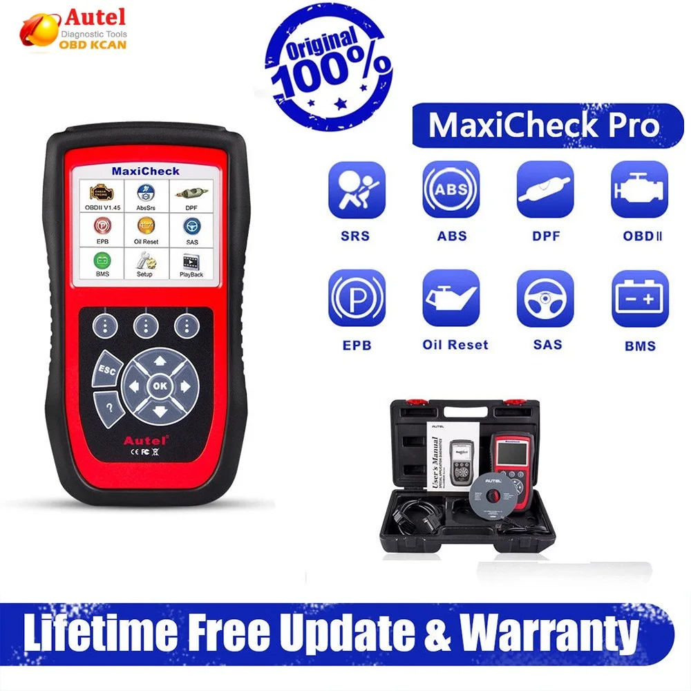 

original Autel MaxiCheck Pro OBD2 Car Diagnostic Tool EPB/ABS/SRS/SAS/Airbag/Oil Service Reset/BMS/DPF Special function Auto