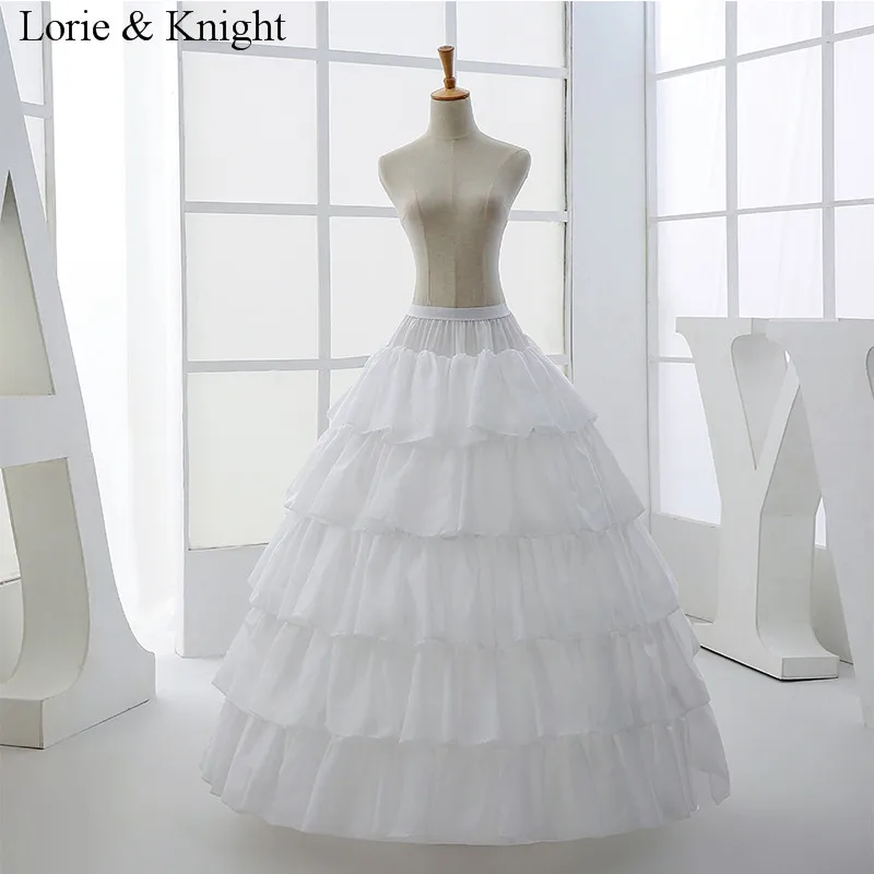 A line 3/4/6 Hoop Long Petticoat Crinoline Wedding Hoop Skirt Ruffled