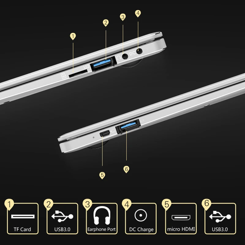 14 &quot1080 P ноутбука джемпер ezbook 3 Plus Notebook Intel Core M 7Y30 8 г DDR3L 128 SSD ультрабук