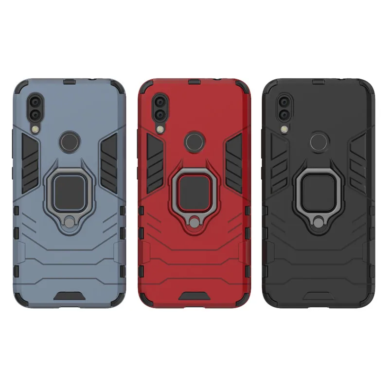 

For Xiaomi Redmi Note 7 Case Shockproof Stand Cover Redmi 7 Bracket Finger Ring Protective Xiomi note7 Case