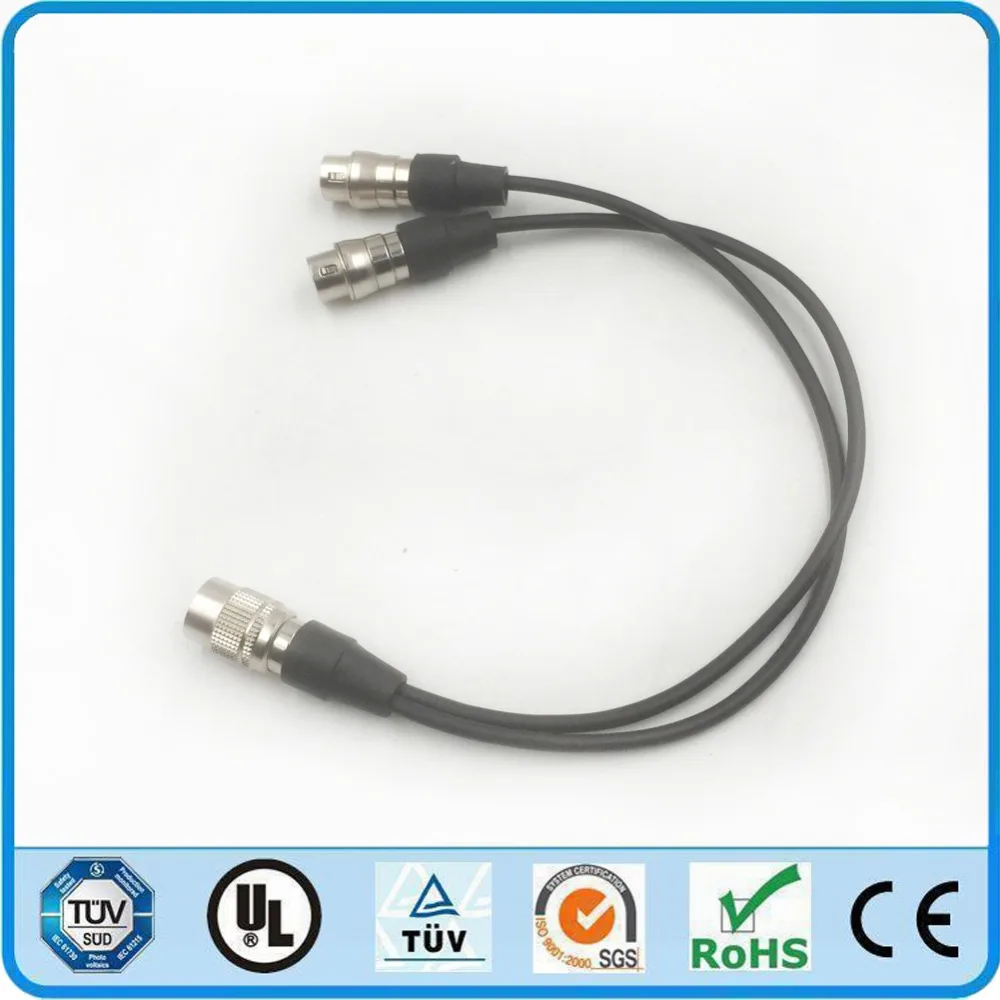 2 в 1 Hirose 4 pin штекер для двойной Famale свободный разъем дополнительный кабель
