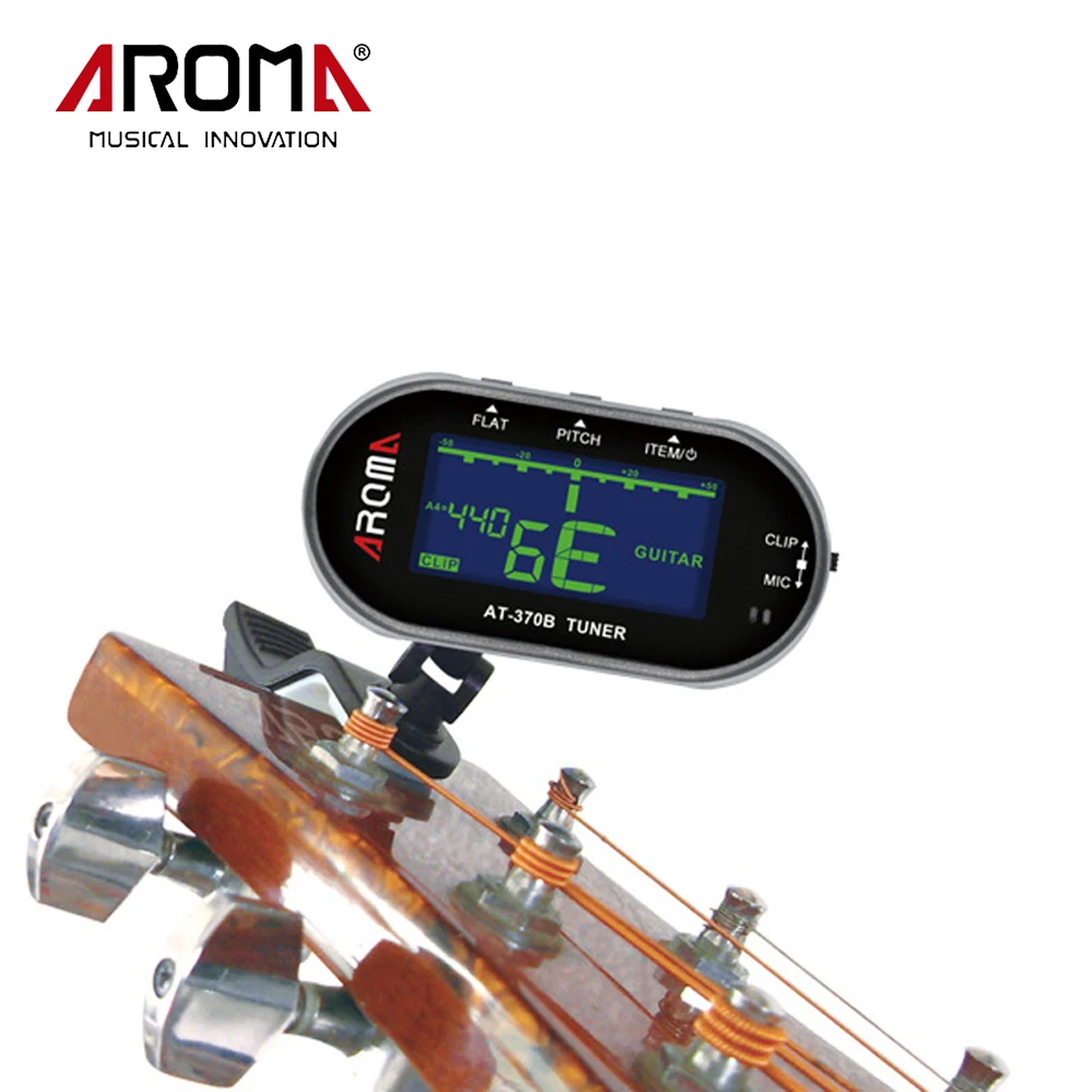 Aroma Electric Clip on Guitar Tuner Clip Mic Tuning Way