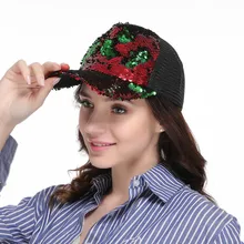 Модные блестящие конский хвост грязный булочка Бейсбольная Кепка Snapback шляпы женские летние Регулируемый головной убор Хип-хоп шляпы женские сетчатые кепки s