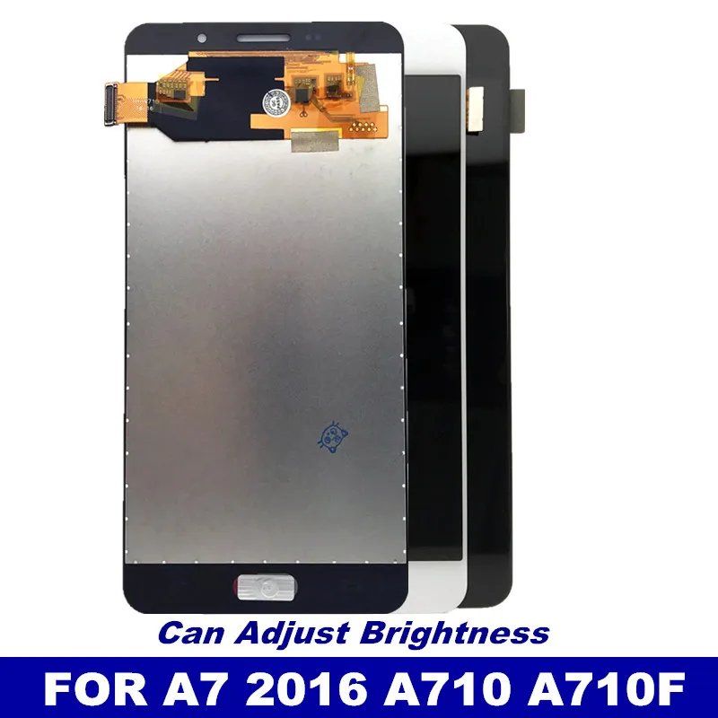 

Brightness A710 LCD For Samsung Galaxy A7 2016 A710 A7100 A710F Phone LCD Display Touch Digitizer Screen Assembly Replacement