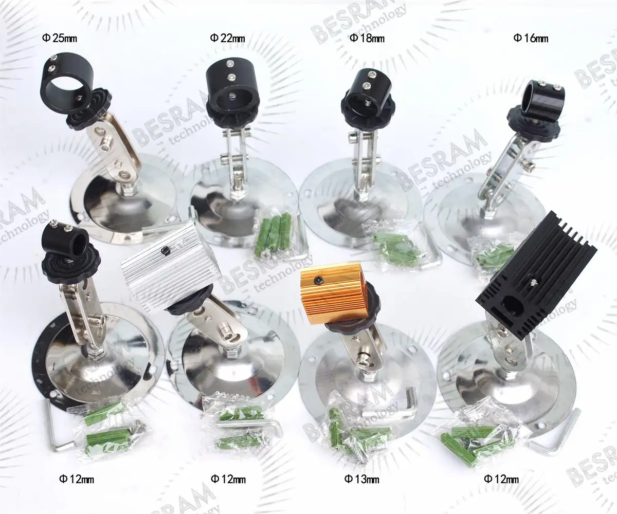 

Adjustable Holder/Clamp/Mount Heatsink for 12mm 13mm 16mm 18mm 22mm 25mm Laser Diode Module or Pointer