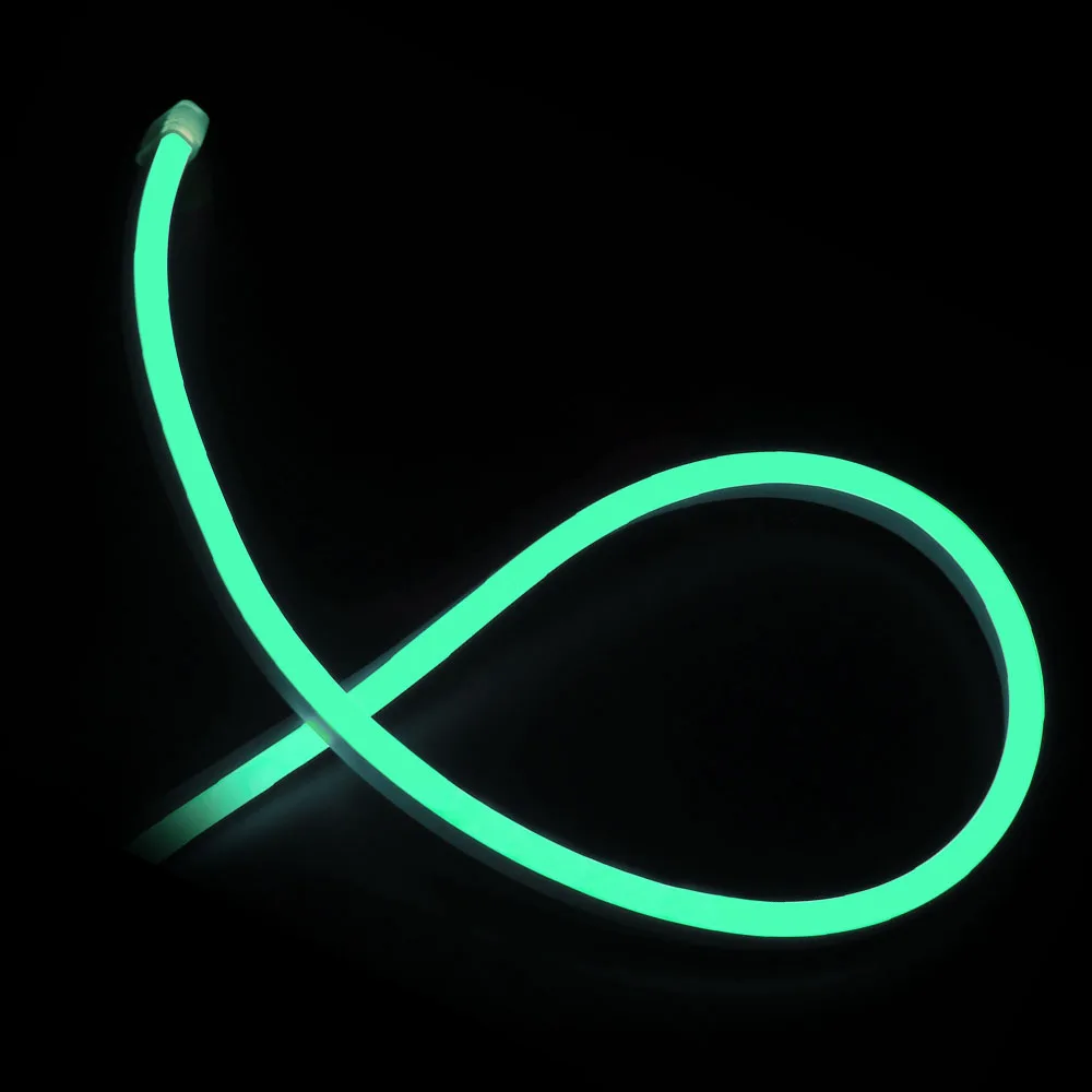 220V светодиодный неоновый светильник Водонепроницаемый Диодная лента лампа 1 м 2 м 3 м 5 м 2835 SMD гибкий светодиодный неон полосы для светодиодный вывеска трубки Строка светильник - Испускаемый цвет: Green