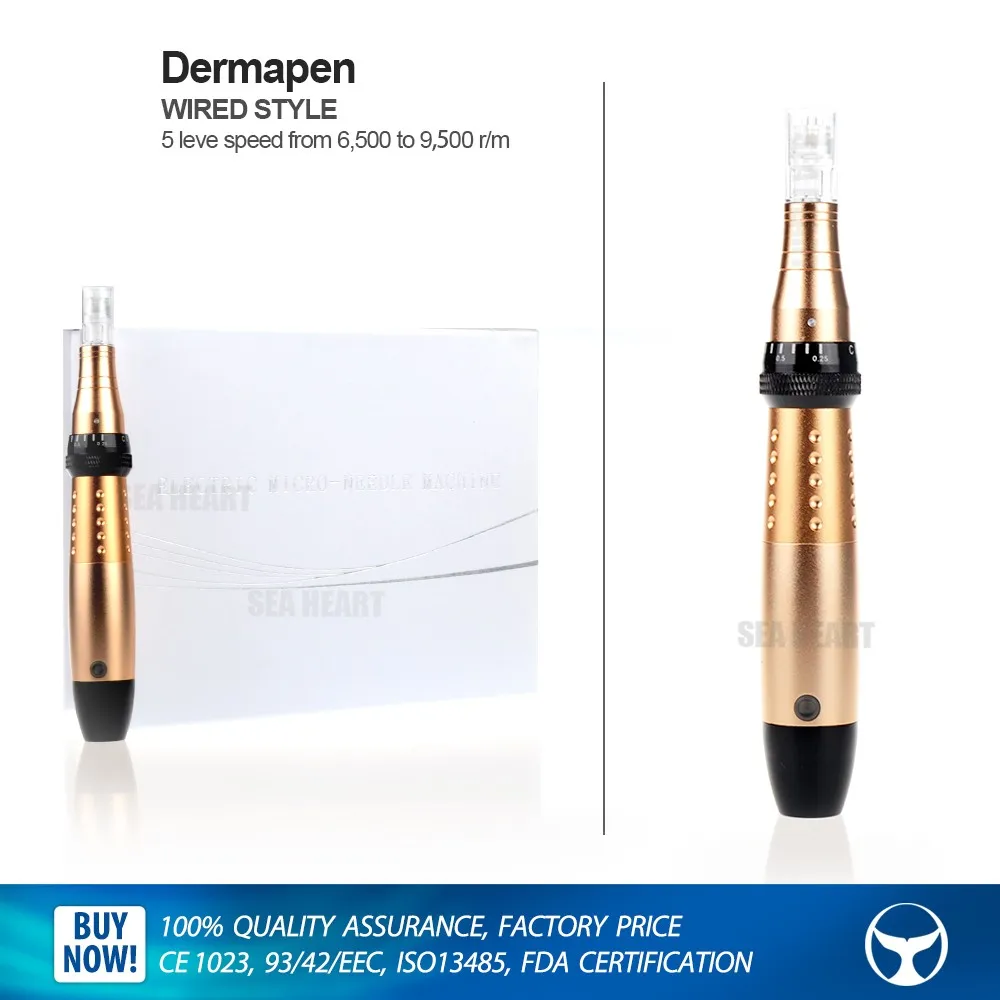 

Derma Stamp Roller Pen Electric Therapy Face Care Beauty Tools Microneedle Therapy System With 10 PCS Cartridge