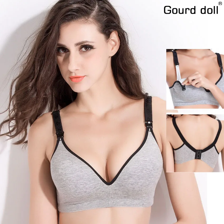 

Gourd doll Breast feeding cotton Maternity Nursing Bras sleep bra for feeding pregnant women soutien gorge allaitement clothing