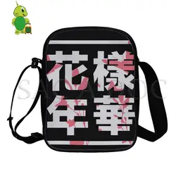 BTS в настроении для любви мини сумка женская мужская двухслойная маленькая сумочка кошельки Idol JIN/V телефон сумка Детские сумки через плечо