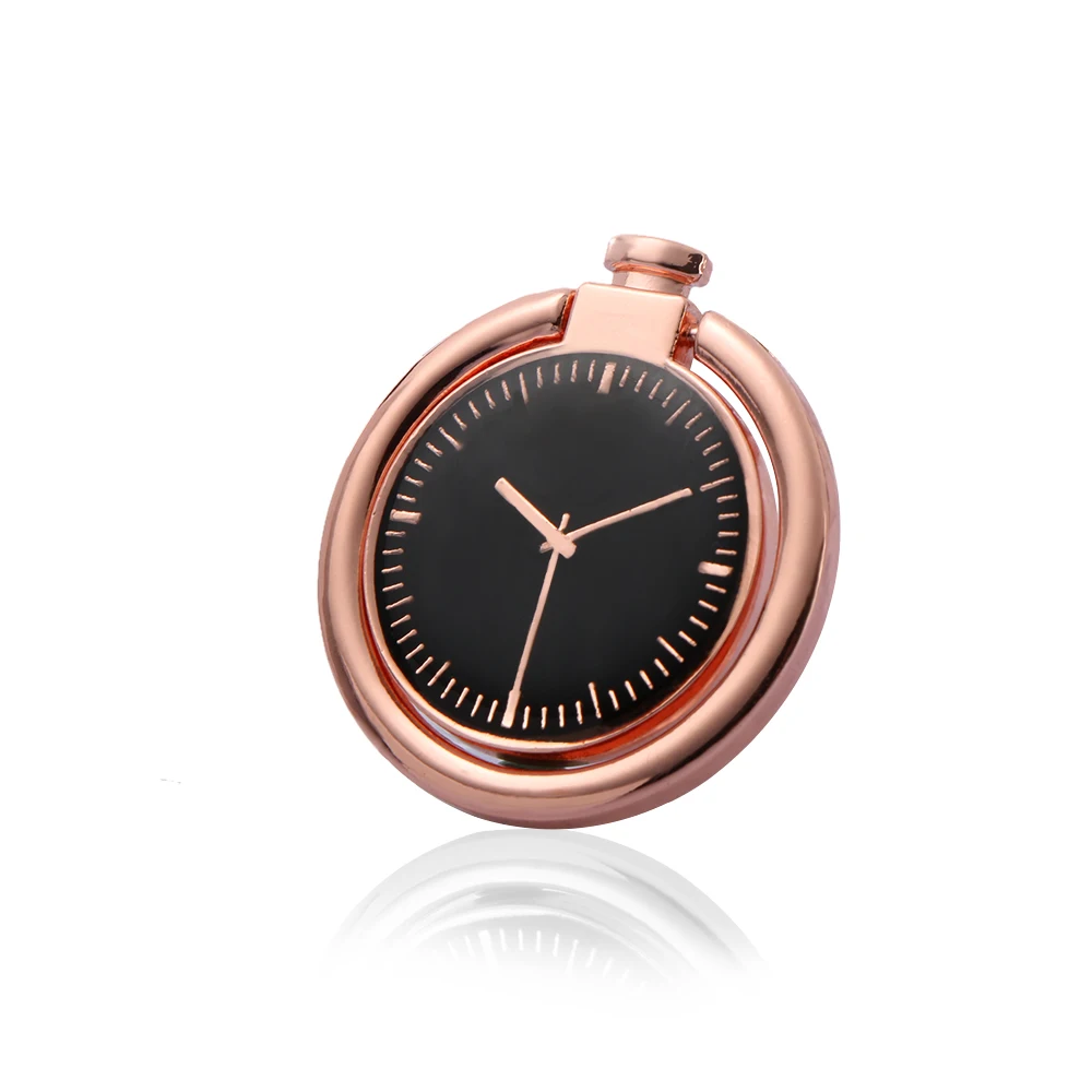 

1PC 360 Degree Rotating Finger Ring Mobile Phone Holder Watch Shape Stand Holder Metal Cell Phone Bracket Universal