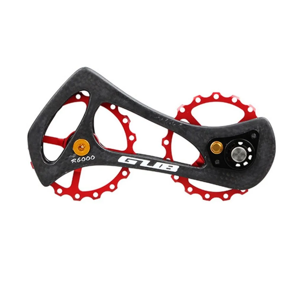 

17T Bicycle Bike Carbon Fiber Frame CNC Guide Wheel Aluminum Alloy Bicycle Rear Derailleur Ceramic Bearing Pulley Wheel