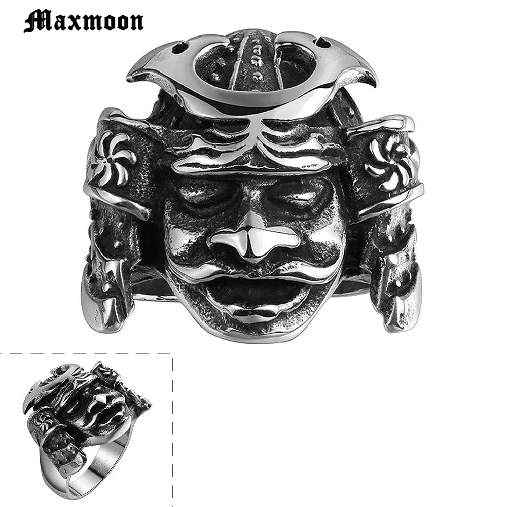 

Maxmoon new 316L Stainless Steel Japanese samurai Ring man`s ring fashion jewelry