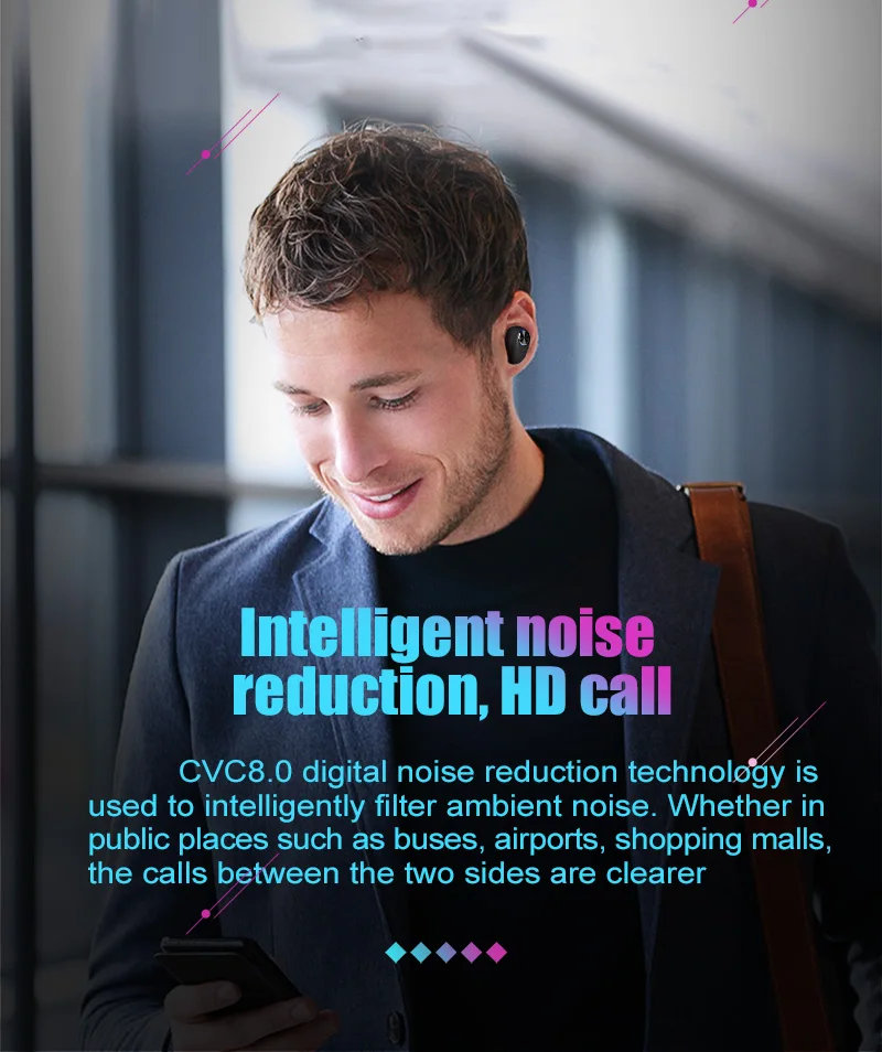 TWS Wireless Headphones Bluetooth Headset Noise Cancelling Earbuds Stereo Earphones Air Pods Headphone With Mic Charging Box (33)