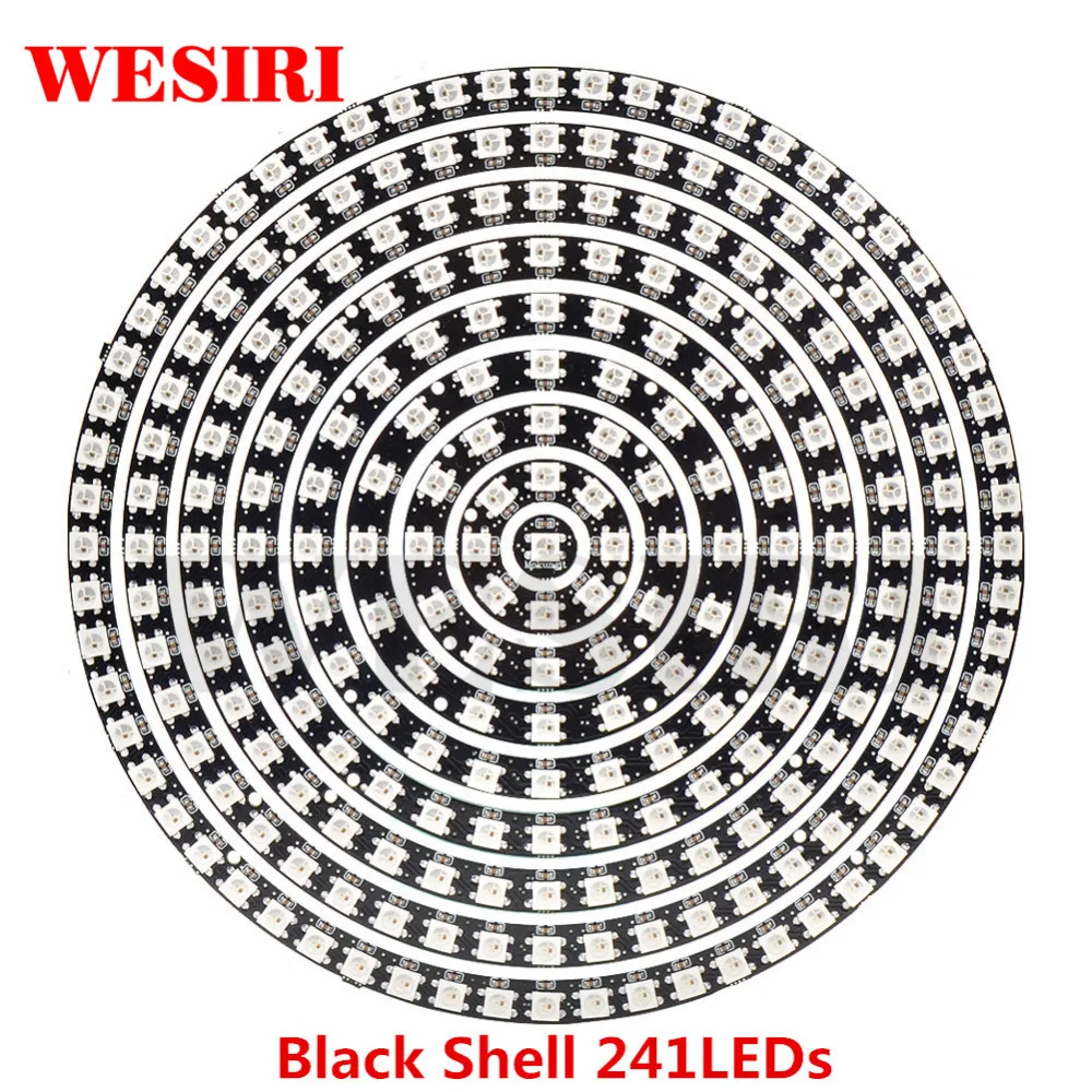 Wesiri WS2812B DIY светодиодный кольцо 1, 8, 12 лет, 16 24 32 40 48 60 93 241 биты светодиодный s WS2812B SK6812 5050 встроенный RGB адресуемых DC5V СВЕТОДИОДНЫЙ Кольцо