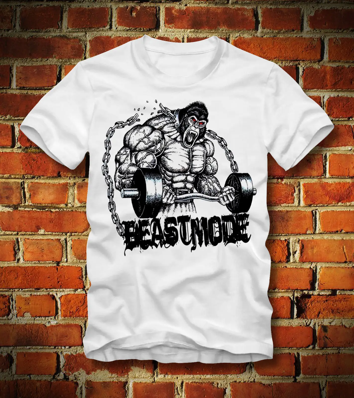 T قميص الوحش وضع كمال الاجسام رفع الاثقال رياضة العضلات تجريب TOPCartoon t قميص الرجال للجنسين جديد الأزياء التي شيرت شحن مجاني