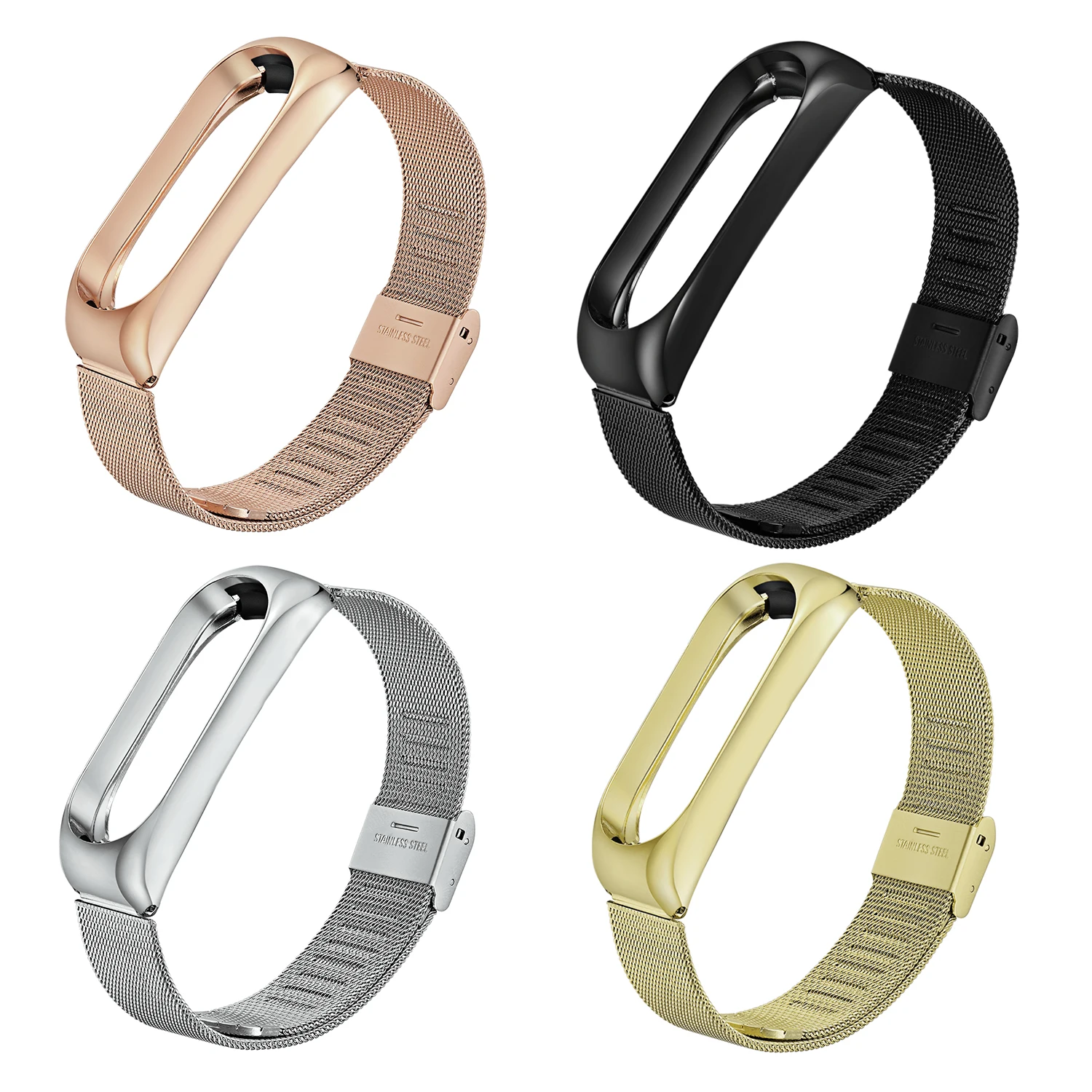 Металлический ремешок для mi band 3 на запястье Безвинтовой браслет из нержавеющей