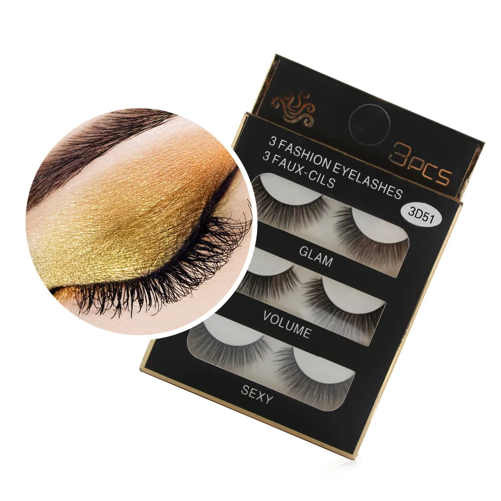 

New Fashion Style Curling Nature 1 Box Luxury 3D False Lashes Fluffy Strip Eyelashes Long Natural Party Clios postios zsmw