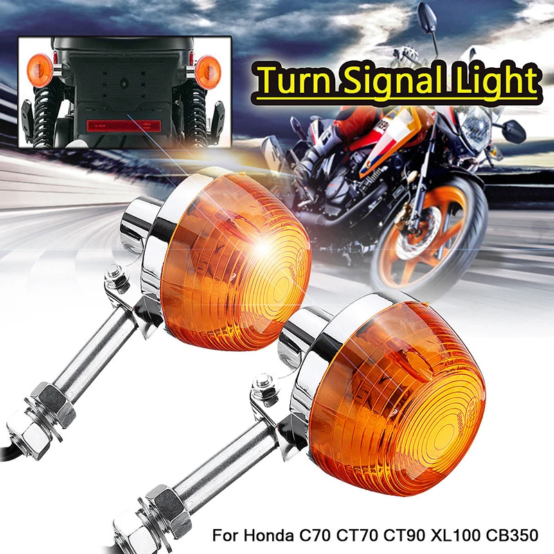 

2 Pcs/set Motorcycle Turn Signal Light Lamp For Honda C70 CT70 CT90 XL100 CB350\\t