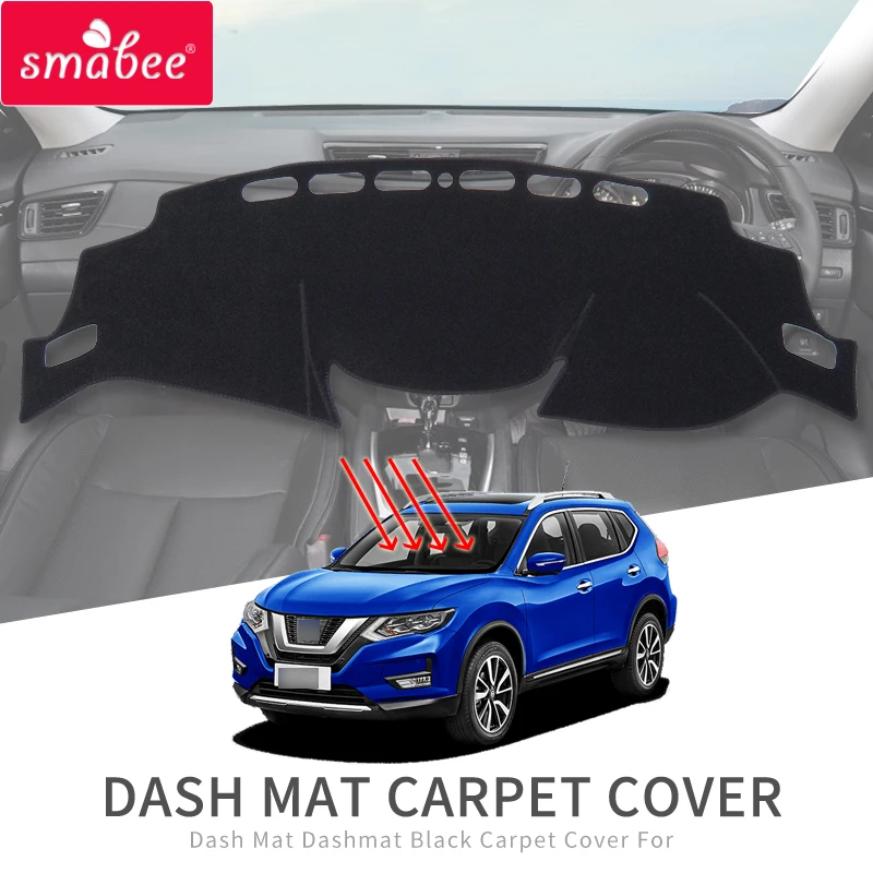 

Smabee Dash Mat For Nissan Qashqai J11 2014 ~ 2017 ROGUE 2nd Dashmat Black Carpet Car Dashboard Automotive interior Accessories