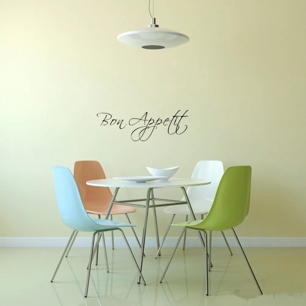 French word Bon Appetit Wall Decal Kitchen Vinyl Wall Sticker Dining Room Removable Wall Decor