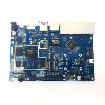 In Stock! Banana Pi R2 BPI-R2 Quad-Core 2GB RAM with SATA WiFi Bluetooth 8GB eMMC demo Single Board