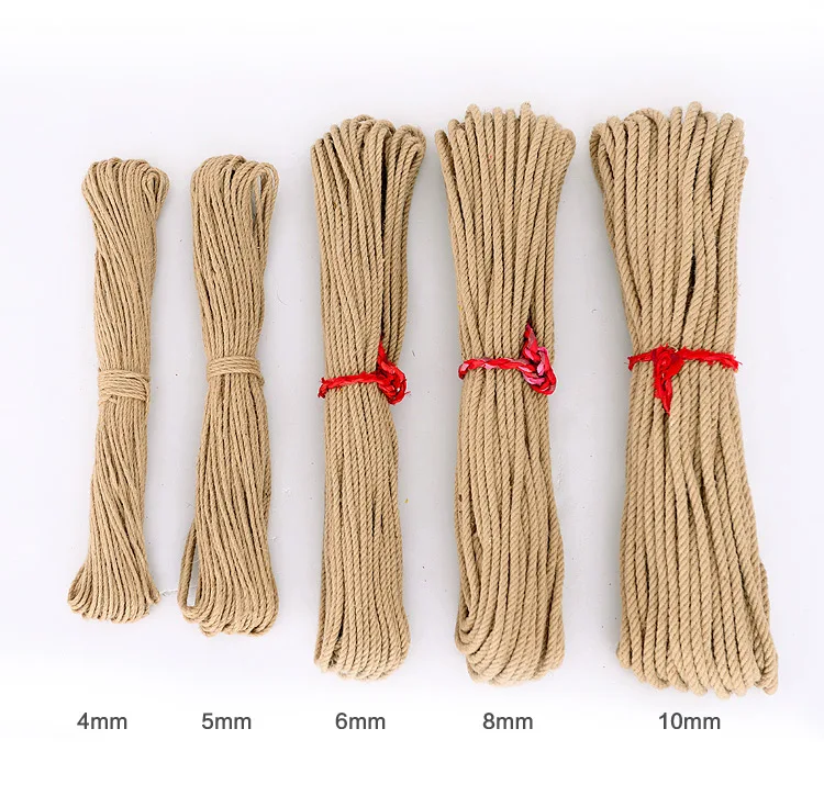 6mm*6m Natural Jute String Hemp Twine Rope Gift Packing Hang Tag Cord