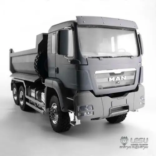 LESU 1/14 RC Model MAN 6*6 Front Cylinder Hydraulic Dumper Truck Tipper Radio THZH0201