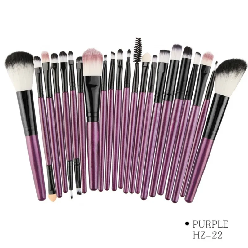 

22Pcs Pro Makeup Brushes Set Professional Shadow Foundation Powder Eyeliner Eyelash Lip Make Up Brush Cosmetic