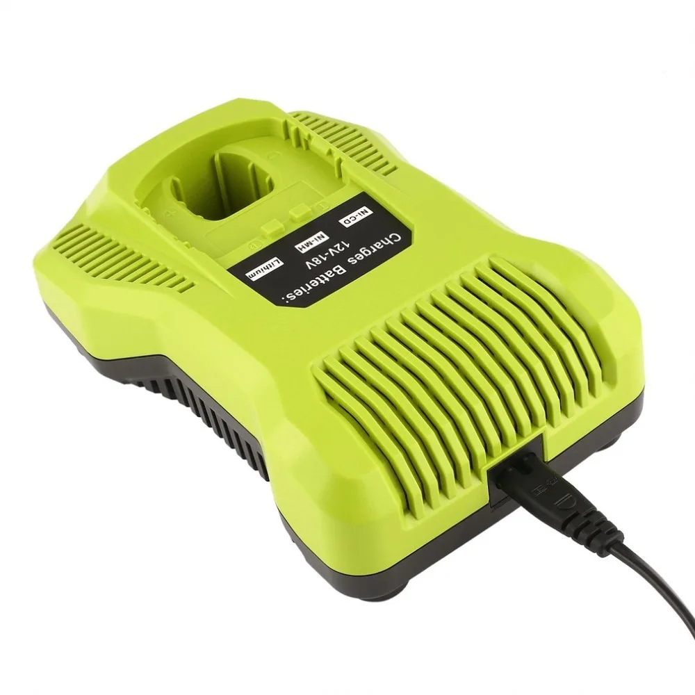 

12V-18V Charger Replacement for Ryobi P117 Rechargeable Battery Pack Power Tool Battery IntelliPort Technology with Charger Cabl