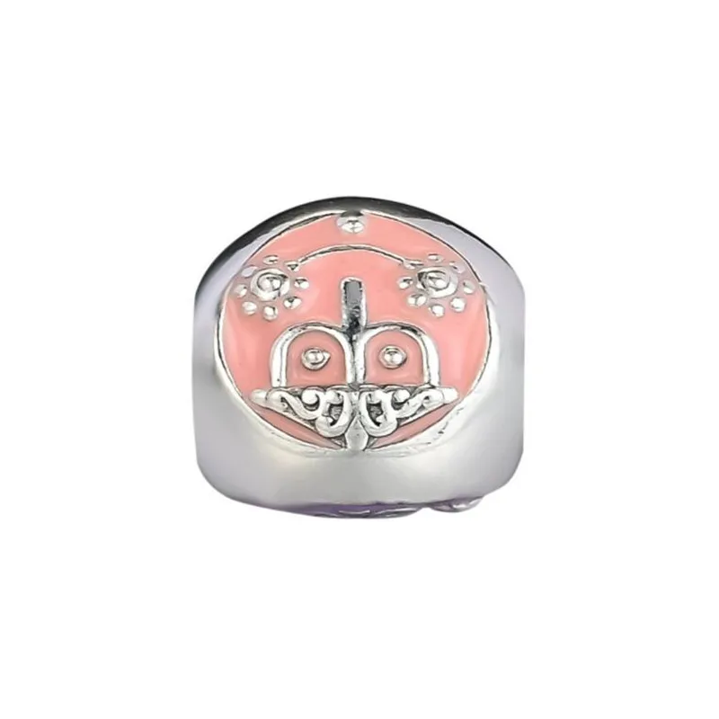 

Original 925 Sterling Silver It's A Small World Charm Beads Fits Pandora Bracelet Charm WIth Enamel DIY Making Jewelry For Women