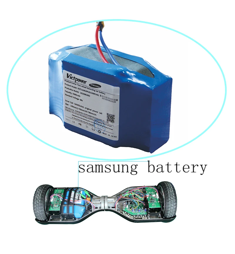 Victpower Hover Board Battery 36v 4.4ah Lithium Battery Pack For Smart Electric Scooter