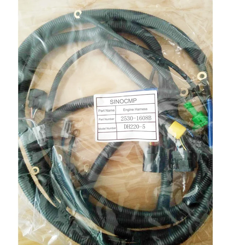 

DH220-5 DH220-V Engine Wiring Harness 2530-1608B for Daewoo Doosan Excavator Wire Cable, 3 month warranty