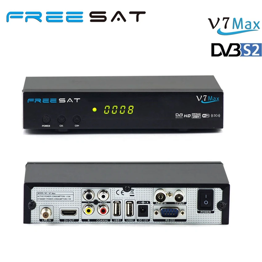 MPEG4 freesat V7 Max dvb-s2 fta Спутниковые антенны Поддержка CCcam Ньюком на продвижение цена |