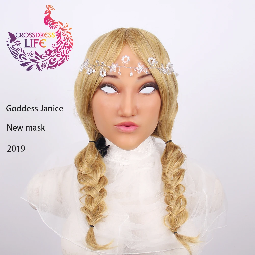 Crossdress Life 2019 Реалистичная силиконовая женская маска богиня Дженис на Хэллоуин